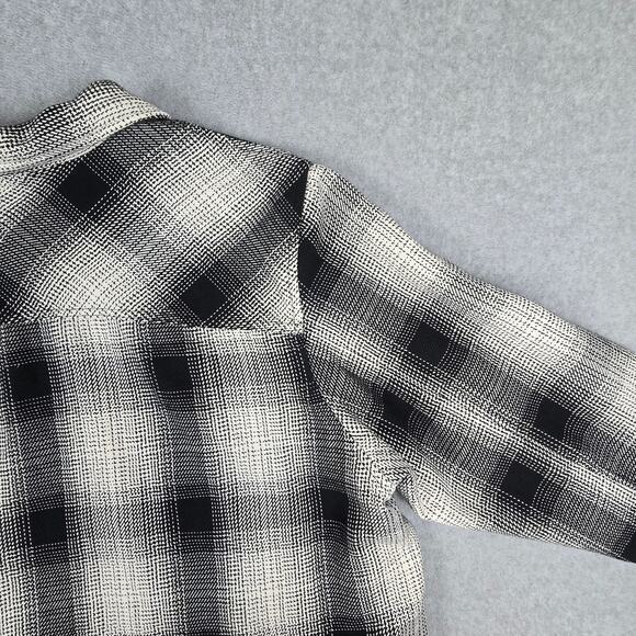 The North Face Jacket Mens Size XXL Black Plaid Heavyweight Shacket Snap Buttons - Picture 12 of 16